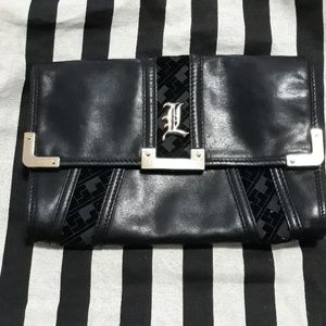 L.a.m.b. leather clutch